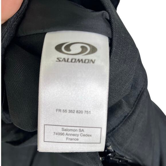 Salomon Ski Pants Mens Medium Black Cargo Zip Pockets Clima Pro Adjustable Waist - Picture 10 of 11